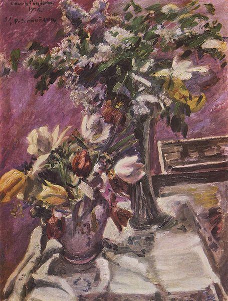Flieder und Tulpen, Lovis Corinth